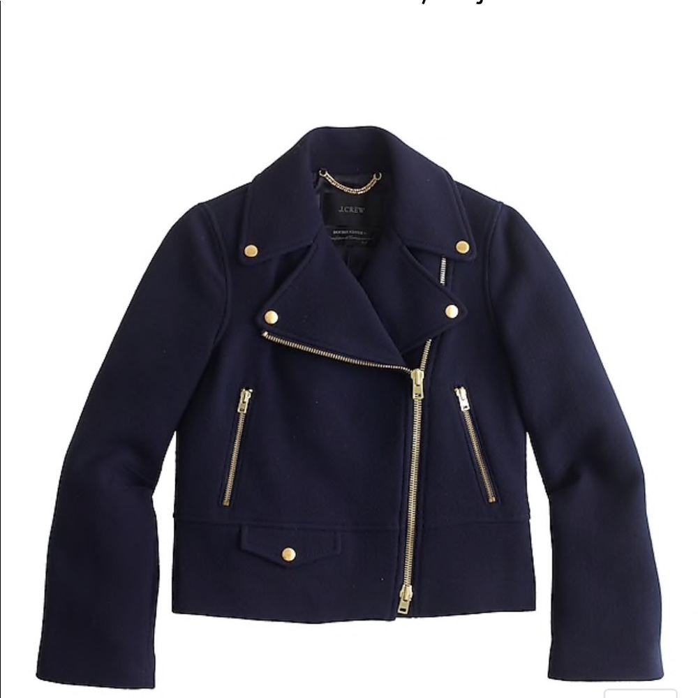 J. Crew Double Cloth Moto Jacket - Picture 2 of 3